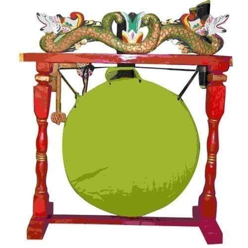 Gong Bag 28in 70cm diameter green canvas main