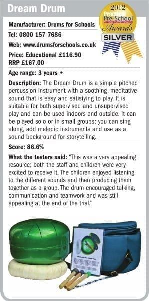 Practical PreSchool Silver Award for the Dream Drum