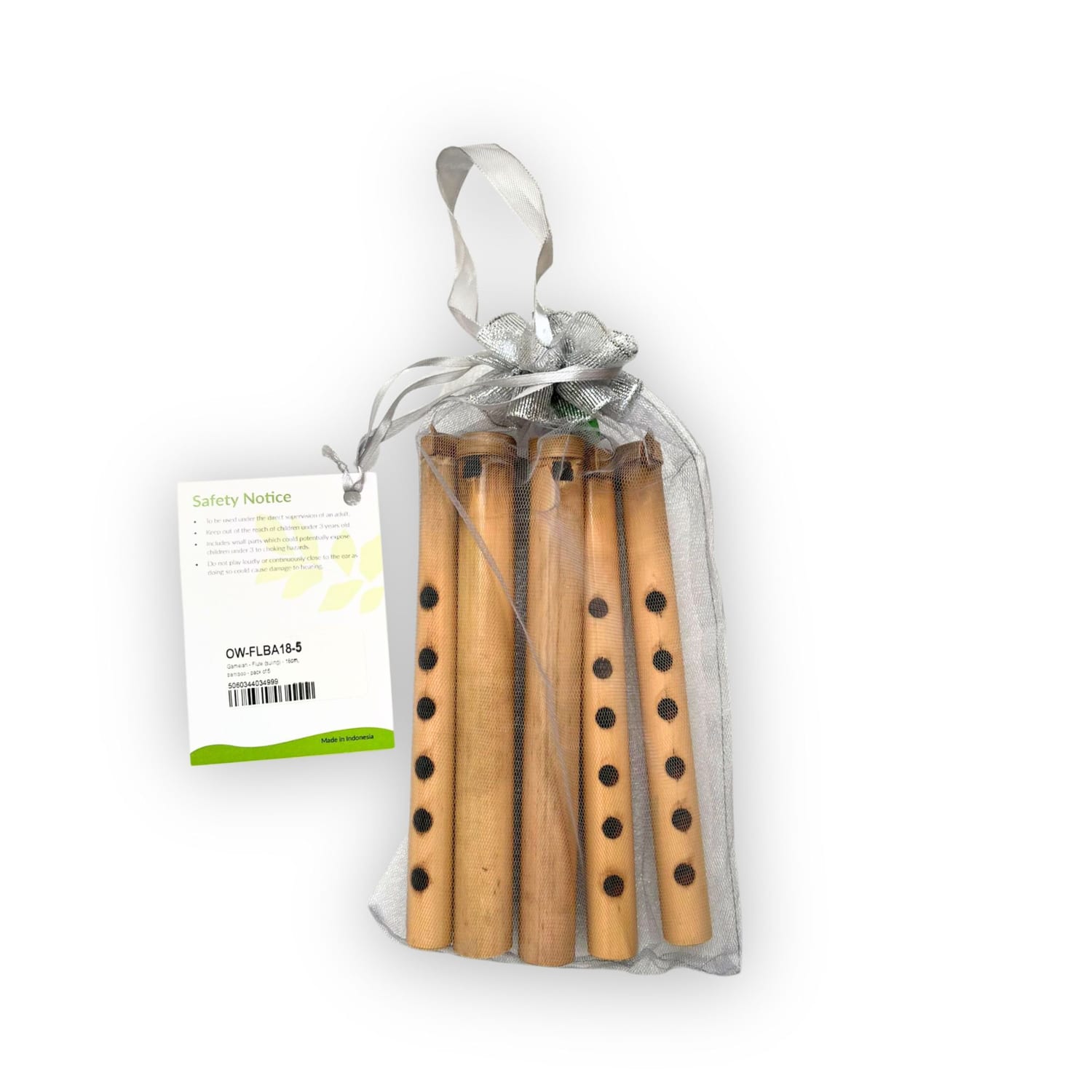 Gamelan - Flute (suling) - 18cm, bamboo - pack of 5